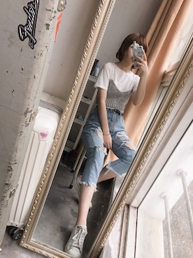 「DW（ディーダブリュー）のアイテム（アクセサリー）」を使った、Nagiiiiiさん（レディース・170cm）の秋コーディネート