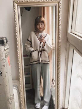 「RCWB（アールシーダブリュービー）のアイテム」を使った、Nagiiiiiさん（レディース・170cm）の冬コーディネート