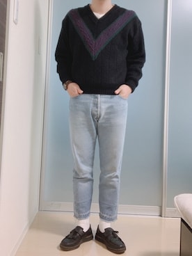 「OLD PARK（オールドパーク）のアイテム（パンツ）」を使った、SKさん（メンズ・168cm）の秋コーディネート