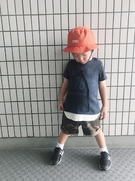 「NEWBALANCE」｜「アイテム（その他）」を使った、kotaroさん（キッズ・90cm）の夏コーディネート
