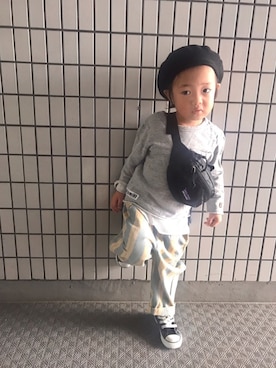 「こども ビームス（コドモビームス）のアイテム（スウェット）」を使った、kotaroさん（キッズ・90cm）の秋コーディネート