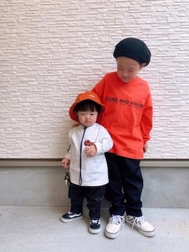 「FREAK'S STORE（フリークスストア）のアイテム（帽子）」を使った、kotaroさん（キッズ・110cm）の春コーディネート