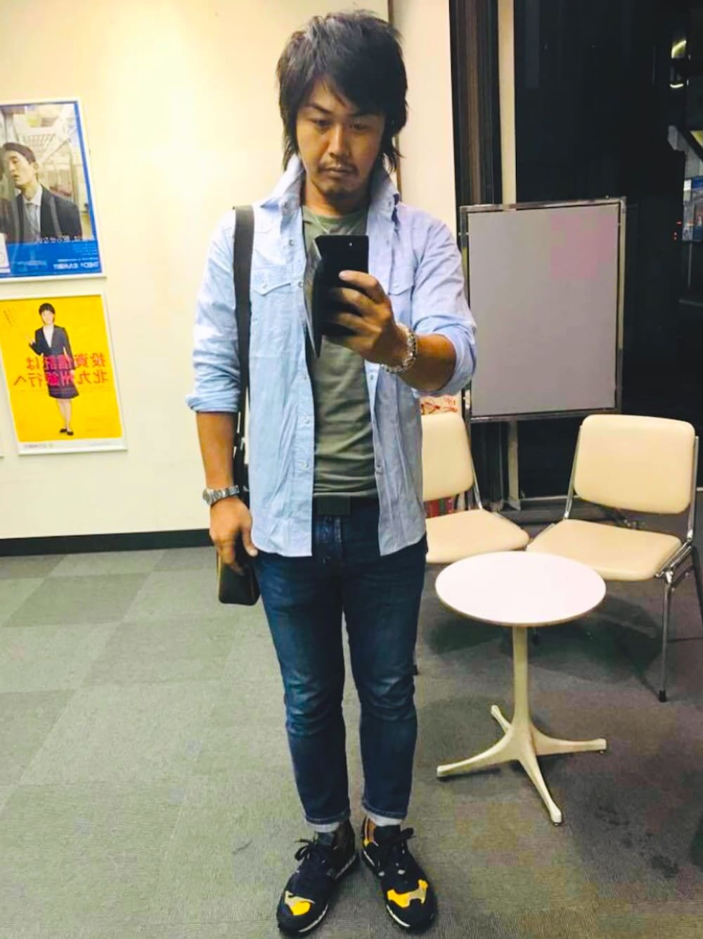 「GUCCIのアイテム（Tシャツ/カットソー、グリーン系）」を使った、ryuhamadaさん（メンズ・180cm）の春コーディネートの1枚目の写真