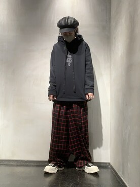 「ROYAL FLASH（ロイヤルフラッシュ）のアイテム（パーカー）」を使った、Yu-m@‼︎さん（メンズ・181cm）の冬コーディネート