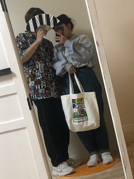 「VISION（ヴィジョン）のアイテム（トップス）」を使った、まるみさん（レディース・154cm）の秋コーディネート