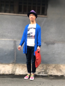 「DC（ディーシー）のアイテム（スリッポン）」を使った、geeeeen.chanさん（メンズ・163cm）の春コーディネート