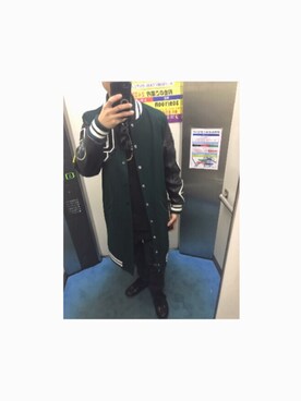 「OPENING CEREMONY（オープニングセレモニー）のアイテム（スタジャン）」を使った、gdai1992さん（メンズ・175cm）の秋コーディネート