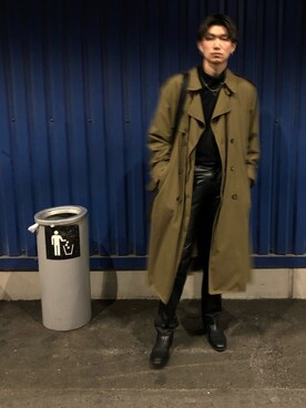 「JOHN LAWRENCE SULLIVAN」｜「アイテム（トレンチコート）」を使った、taichimurataさん（メンズ・184cm）の春コーディネート