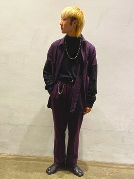 「DANKE SCHON（ダンケシェーン）のDankeSchon/ダンケシェーン/パネルウールパンツ（その他パンツ）」を使った、ながさきたいがさん（メンズ・169cm）の秋コーディネート