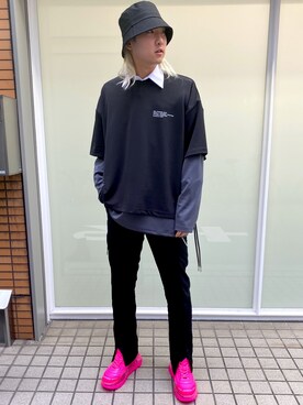 「L.H.P（エルエイチピー）のアイテム（帽子）」を使った、ながさきたいがさん（メンズ・169cm）の冬コーディネート