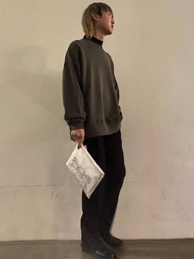 「WHITELAND（ホワイトランド）のアイテム（スウェット）」を使った、ながさきたいがさん（メンズ・169cm）の春コーディネート