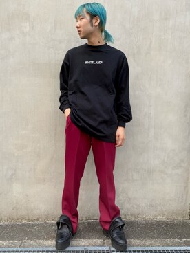 「soe（ソーイ）のアイテム（パンツ）」を使った、ながさきたいがさん（メンズ・169cm）の夏コーディネート