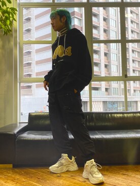 「L.H.P（エルエイチピー）のアイテム（シューズ）」を使った、ながさきたいがさん（メンズ・169cm）の夏コーディネート