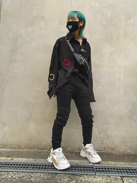 「L.H.P（エルエイチピー）のアイテム（シューズ）」を使った、ながさきたいがさん（メンズ・169cm）の秋コーディネート