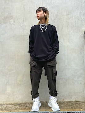 「L.H.P（エルエイチピー）のアイテム（シューズ）」を使った、ながさきたいがさん（メンズ・169cm）の春コーディネート