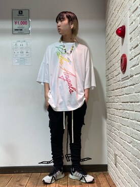 「DANKE SCHON（ダンケシェーン）のアイテム（スウェットパンツ）」を使った、ながさきたいがさん（メンズ・169cm）の春コーディネート