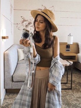 「旅行」｜「アイテム（その他）」を使った、SHEERさん（レディース・158cm）の夏コーディネート