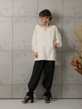 「SHEER flow（シアーフロウ）のアイテム」を使った、SHEERさん（レディース・158cm）の夏コーディネート