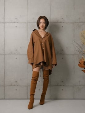 「SHEER flow（シアーフロウ）のアイテム」を使った、SHEERさん（レディース・158cm）の夏コーディネート