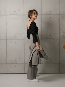 「SHEER flow（シアーフロウ）のアイテム」を使った、SHEERさん（レディース・158cm）の夏コーディネート