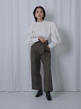 「SHEER flow（シアーフロウ）のアイテム（トップス）」を使った、SHEERさん（レディース・158cm）の夏コーディネート