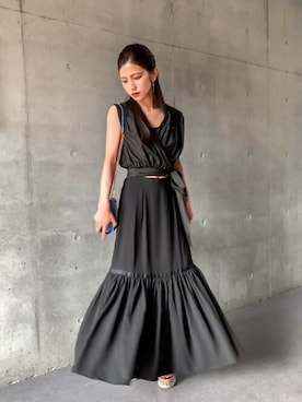 「SHEER flow（シアーフロウ）のアイテム」を使った、SHEERさん（レディース・158cm）の夏コーディネート