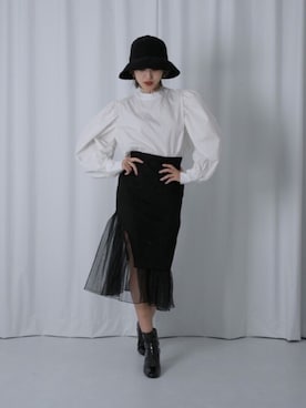 「SHEER flow（シアーフロウ）のアイテム（トップス）」を使った、SHEERさん（レディース・158cm）の夏コーディネート