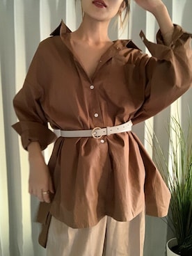 「SHEER flow（シアーフロウ）のアイテム（トップス）」を使った、SHEERさん（レディース・158cm）の秋コーディネート