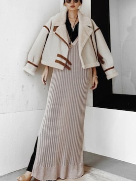 「SHEER flow（シアーフロウ）のアイテム」を使った、SHEERさん（レディース・158cm）の秋コーディネート