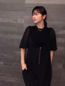 「SHEER flow（シアーフロウ）のアイテム」を使った、SHEERさん（レディース・158cm）の秋コーディネート