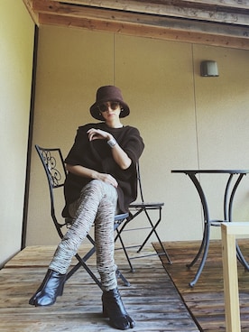 「アイテム（トップス、ブラウン系）」を使った、SHEERさん（レディース・158cm）の秋コーディネート