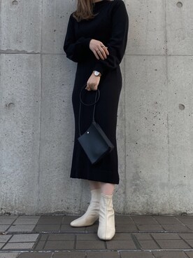 「SHEER flow（シアーフロウ）のアイテム」を使った、SHEERさん（レディース・158cm）の秋コーディネート