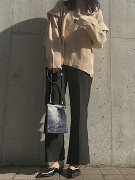 「SHEER flow（シアーフロウ）のアイテム」を使った、SHEERさん（レディース・158cm）の秋コーディネート