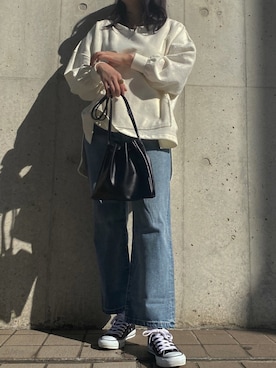 「SHEER flow（シアーフロウ）のアイテム」を使った、SHEERさん（レディース・158cm）の秋コーディネート