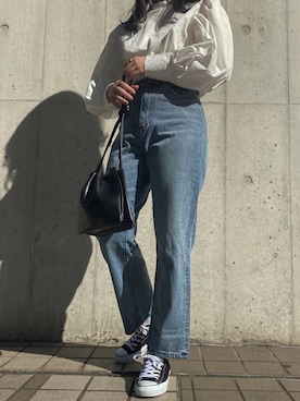 「SHEER flow（シアーフロウ）のアイテム」を使った、SHEERさん（レディース・158cm）の秋コーディネート