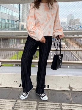 「SHEER flow（シアーフロウ）のアイテム」を使った、SHEERさん（レディース・158cm）の秋コーディネート