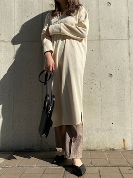 「ワッフル」｜SHEERさん（レディース・158cm）の冬コーディネート