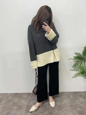 「SHEER flow（シアーフロウ）のアイテム」を使った、SHEERさん（レディース・158cm）の冬コーディネート