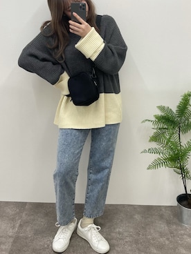 「SHEER flow（シアーフロウ）のアイテム」を使った、SHEERさん（レディース・158cm）の冬コーディネート