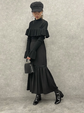 「SHEER flow（シアーフロウ）のアイテム」を使った、SHEERさん（レディース・158cm）の冬コーディネート