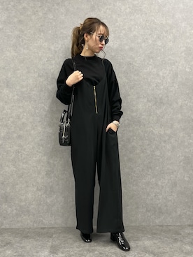 「SHEER flow（シアーフロウ）のアイテム」を使った、SHEERさん（レディース・158cm）の冬コーディネート