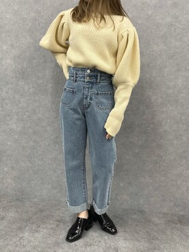 「SHEER flow（シアーフロウ）のアイテム」を使った、SHEERさん（レディース・158cm）の冬コーディネート