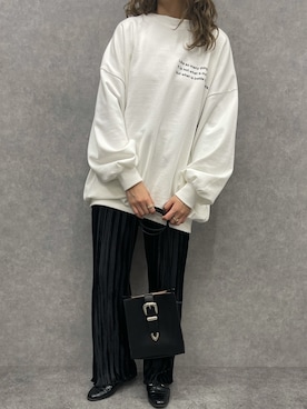 「SHEER flow（シアーフロウ）のアイテム」を使った、SHEERさん（レディース・158cm）の冬コーディネート