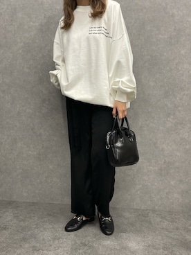 「SHEER flow（シアーフロウ）のアイテム」を使った、SHEERさん（レディース・158cm）の冬コーディネート