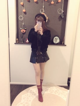 「Bobon21（ボボンニジュウイチ）のアイテム」を使った、み ん とさん（レディース・160cm）の秋コーディネート