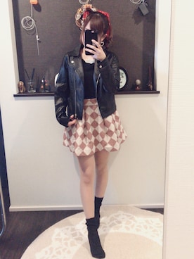 「GRL（グレイル）のアイテム（ピアス（両耳用））」を使った、み ん とさん（レディース・160cm）の春コーディネート