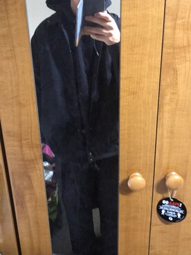 「オールブラックコーデ」｜「アイテム（その他アウター）」を使った、ぴらぞうさん（メンズ・170cm）の春コーディネート