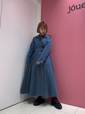 チュールドッキングライダースワンピースを使った人気ファッションコーディネート Wear