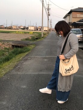 「フリンジデニム」｜「アイテム（その他）」を使った、A8Pさん（レディース・156cm）の春コーディネート