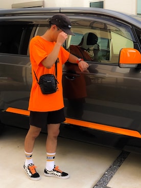 「ソックススニーカー」｜「アイテム（キャップ）」を使った、KODAIさん（メンズ・170cm）の秋コーディネート